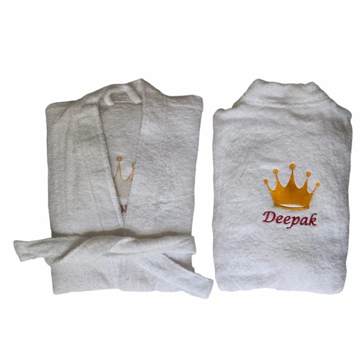 Personalized Couple Bathrobe with Name